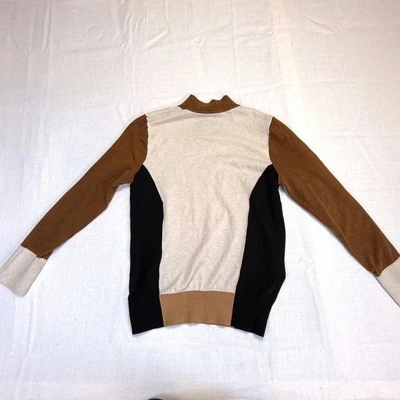 LOFT Colorblock Mock Neck Sweater Long Sleeve Women's Size M‎ - Picture 8 of 8